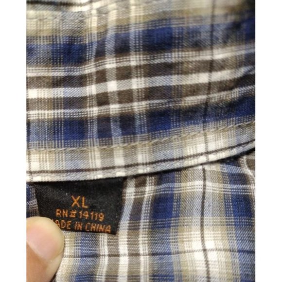 Men's‎ XL Plains Western Wear Long Sleeve Pearl Button Shirt - Picture 5 of 6